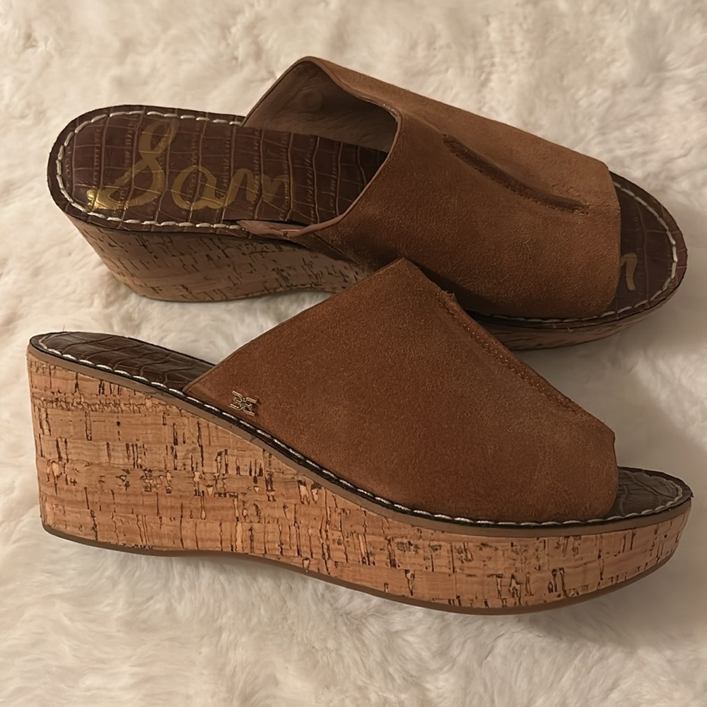 Sam Edelman Brown Suede Mules sz 9